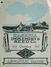 Cover of: 1923 catalogue of choice farm, garden and flower seeds, agricultural implements ...