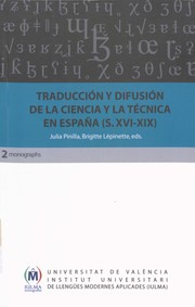 Cover of: Traducción y difusión de la ciencia y la técnica en España (siglos XVI-XIX) by 