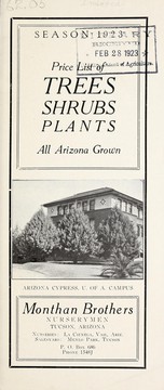 Cover of: Price list of trees, shrubs, plants: all Arizona grown