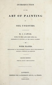 Cover of: Introduction to the art of painting in oil colours