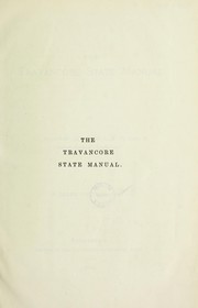 Cover of: The Travancore state manual by Travancore (Princely State)