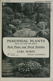Cover of: Perennial plants from all over the world, rock plants and floral novelties: fall 1923-spring 1924
