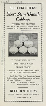 Cover of: Reed Brothers' short stem Danish cabbage: tested and treated