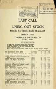 Cover of: Last call for lining out stock ready for immediate shipment