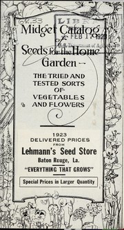 Cover of: Midget catalog of seeds for the home garden by Lehmann's Seed Store