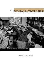 Cover of: "Proving contraries" by edited by Robert A. Rees.