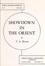 Cover of: Showdown in the Orient by T. A. Bisson