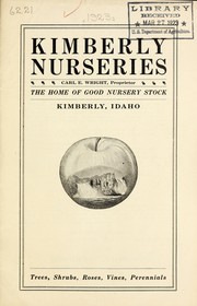 Cover of: Trees, shrubs, roses, vines, perennials by Kimberly Nurseries