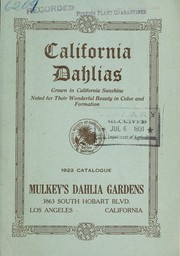 Cover of: California dahlias: 1923 catalogue