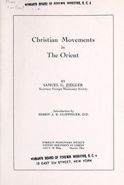 Cover of: Christian movements in the Orient