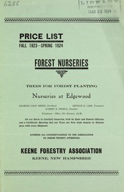 Price list fall 1923-spring 1924 by Keene Forestry Association