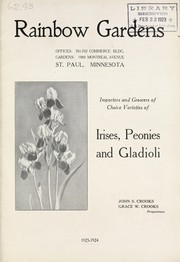 Cover of: Importers and growers of choice and rare irises, peonies and gladioli: 1923-1924