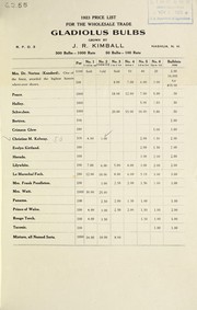 1923 price list for the wholesale trade by J. R. Kimball (Firm)