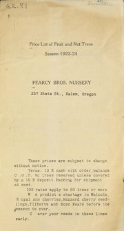 Cover of: Price list of fruit and nut trees by Pearcy Bros. Nursery