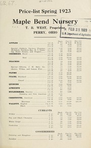 Cover of: Price-list spring 1923