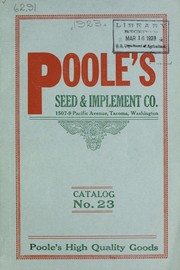 Catalog no. 23 by Poole's Seed & Implement Co