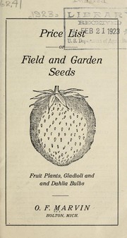 Cover of: Price list of field and garden seeds | O.F. Marvin (Firm)