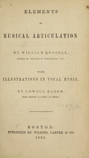 Cover of: Elements of musical enunciation