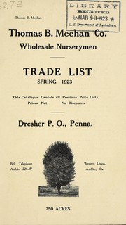 Cover of: Trade list: spring 1923