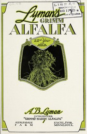 Cover of: Lyman's Grimm alfalfa by A.B. Lyman (Firm)