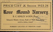 Cover of: Price list: season 1923-24