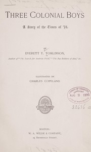 Cover of: Three colonial boys by Everett T. Tomlinson