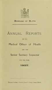 [Report 1927] by Blyth (Northumberland, England). Borough Council