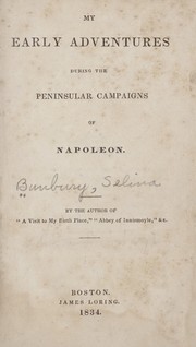 Cover of: My early adventure during the peninsular campaigns of Napoleon.