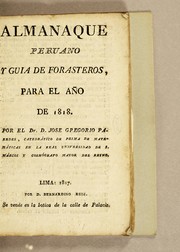Cover of: Almanaque peruano y guia de forasteros para el año de 1818