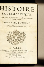 Cover of: Histoire ecclésiastique by Fleury, Claude