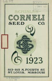Cover of: 1923 [catalog] by Schisler-Corneli Seed Company
