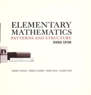 Cover of: Elementary mathematics, patterns and structure