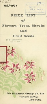 Cover of: Price list of flowers, trees, shrubs and fruit seeds: 1923-1924