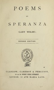 Cover of: Poems by Speranza by Wilde, Jane Francesca Agnes Speranza Lady