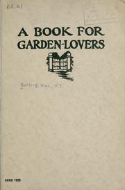 Cover of: A book for garden-lovers