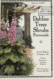 Cover of: Season of 1923: dahlias, trees, shrubs, perennials