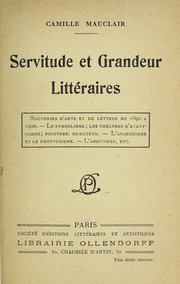 Cover of: Servitude et grandeur litte raires