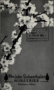 Cover of: The John Siebenthaler Nurseries [catalog]