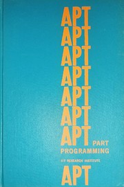 Cover of: APT part programming