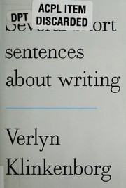 Cover of: Several short sentences about writing by Verlyn Klinkenborg