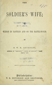 Cover of: The soldier's wife: by G. W. M. Reynolds