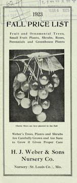 Cover of: 1923 fall price list: fruit and ornamental trees, small fruit plants, shrubs, roses, perennials and greenhouse plants