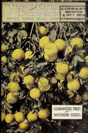 Cover of: 1923 catalogue of the C.E. Thomas Nurseries