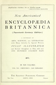 Cover of: New Americanized Encyclopaedia Britannica: A dictionary of arts, sciences, and literature, with many articles