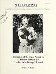 Cover of: Illustration of the types named by S. Stillman Berry in his "leaflets in malacology" revised by Carole M. Hertz