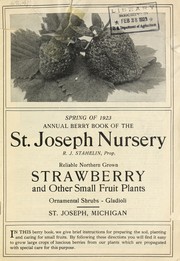 Cover of: Spring of 1923: annual berry book of the St. Joseph Nursery