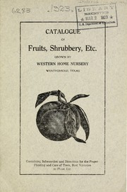 Catalogue of fruits, shrubbery, etc by Western Home Nursery