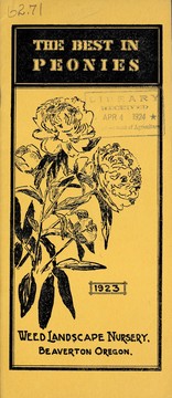 Cover of: Peonies: a select list of the best varieties