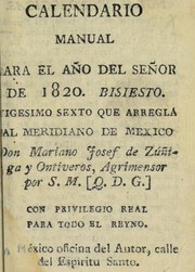 Cover of: Calendario manual para el a©ło ... de 1820. Bisiesto