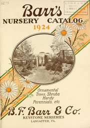 Cover of: Barr's nursery catalog 1924: ornamental trees, shrubs, hardy perennials, etc